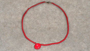 Halsband, rött