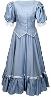 Viktoriansk klänning, blå
