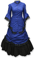 Viktoriansk klänning blå